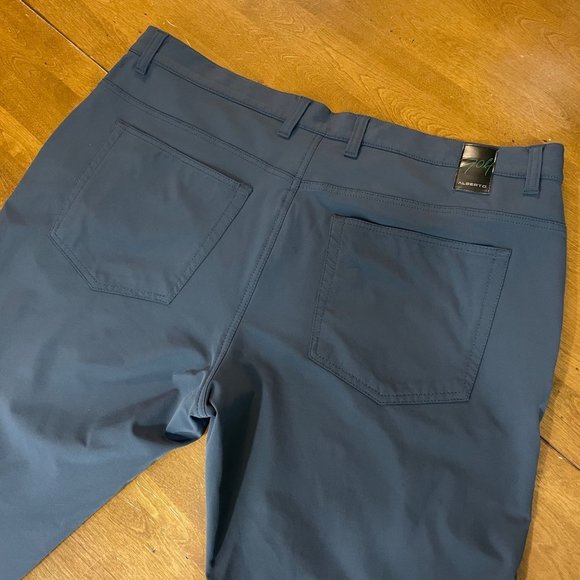 Alberto Golf Pants Men’s Size 58 Modern Fit 3xDRY Dark Gray Stretch - Picture 12 of 13